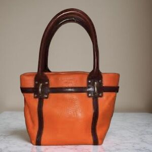 Kate Spade New York Y2K Small Tracey Fairfax Burnt Orange Mini Tote Leather Bag